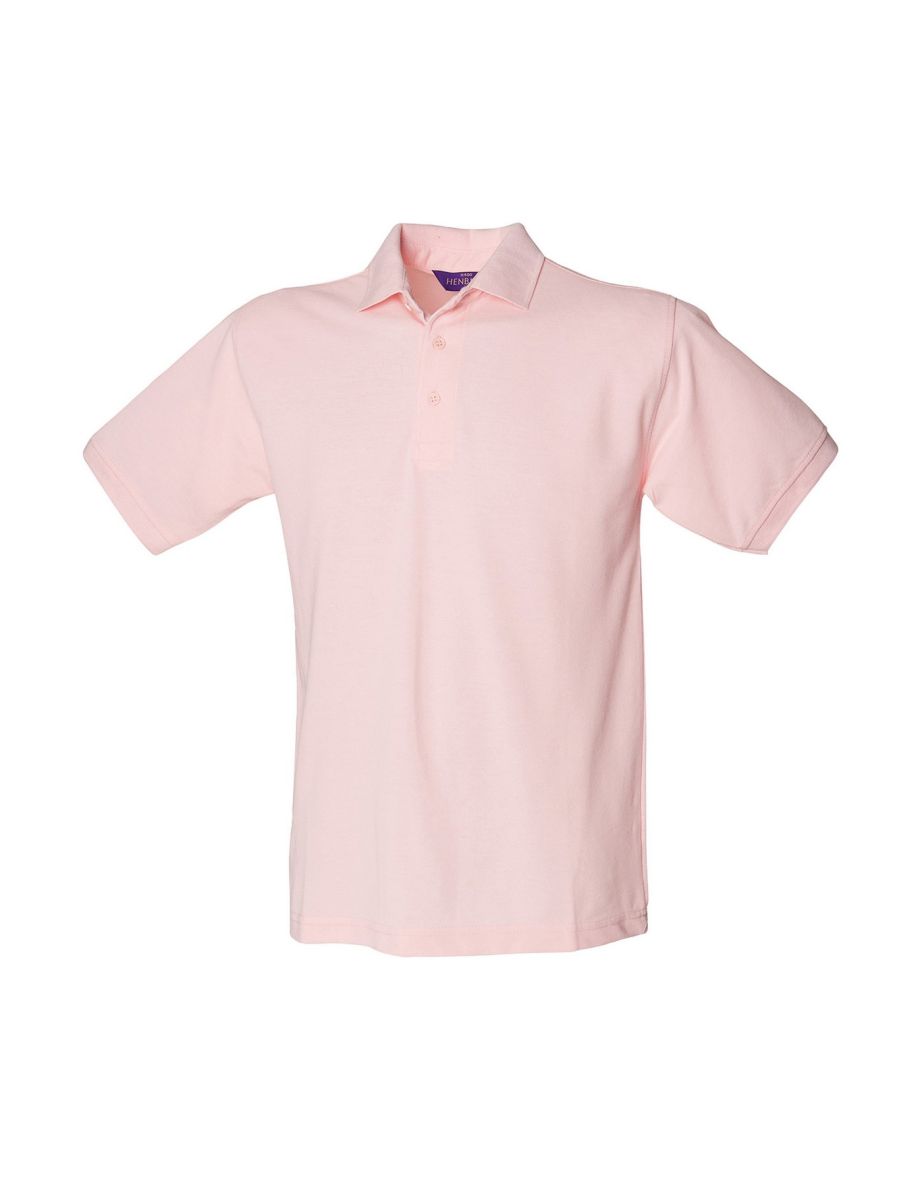 Henbury Mens Polycotton Heavy Polo Shirt - Pink