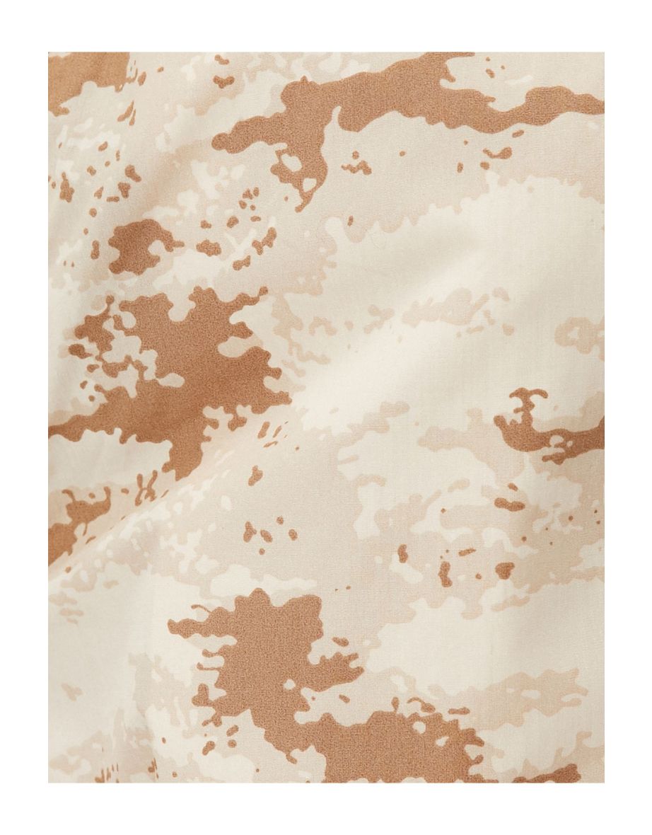 Cargo Shorts Camouflage Printed Tied Waist Pocket Detail Cotton - 5