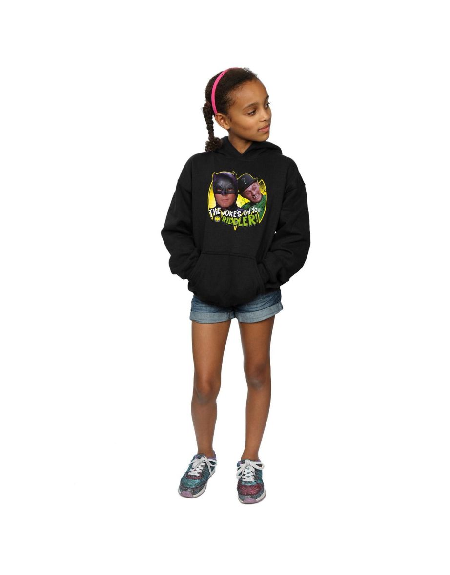 DC Comics Girls Batman TV Series The Riddler Joke Hoodie - Black - 3