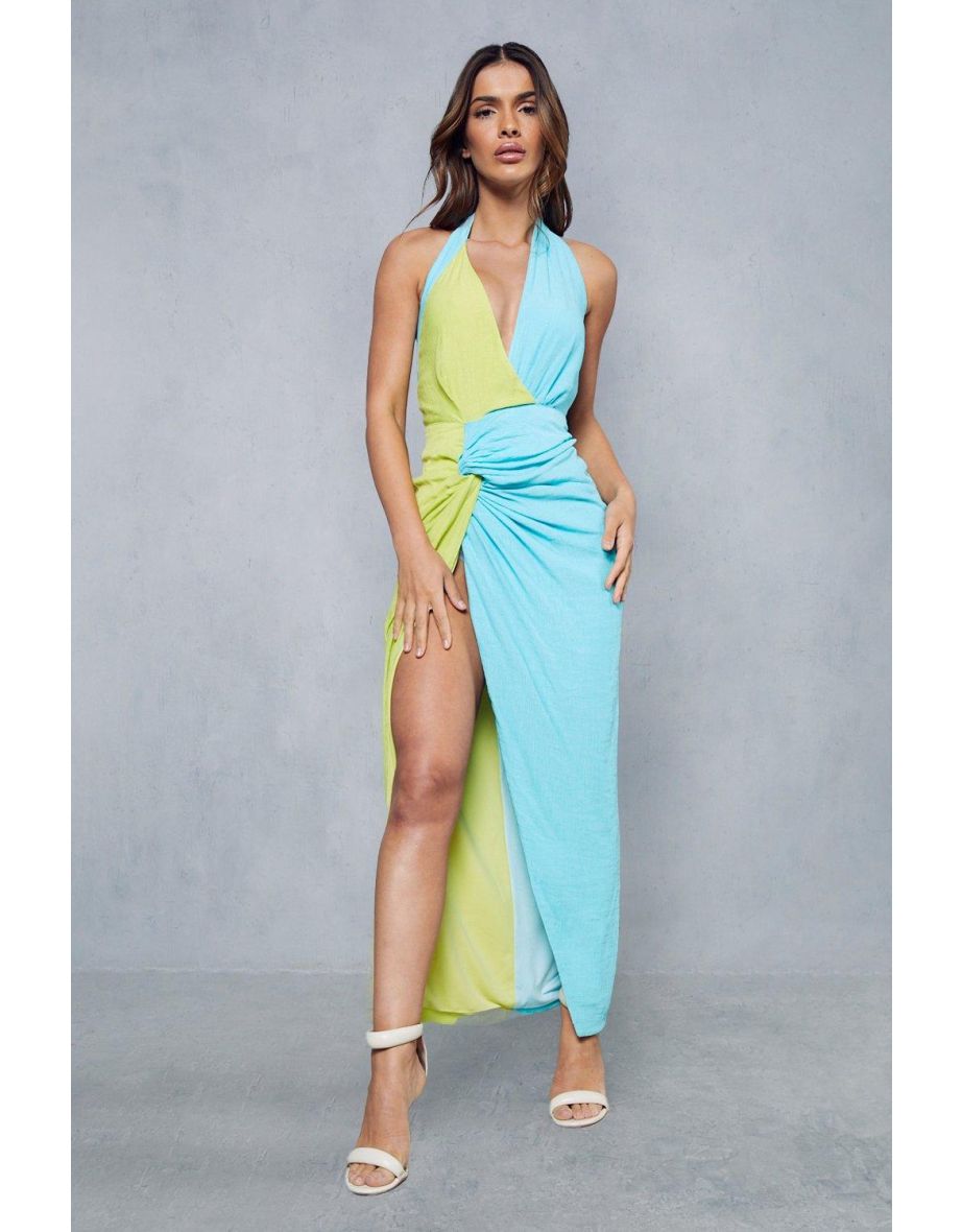 One shoulder wrap outlet skirt midi dress