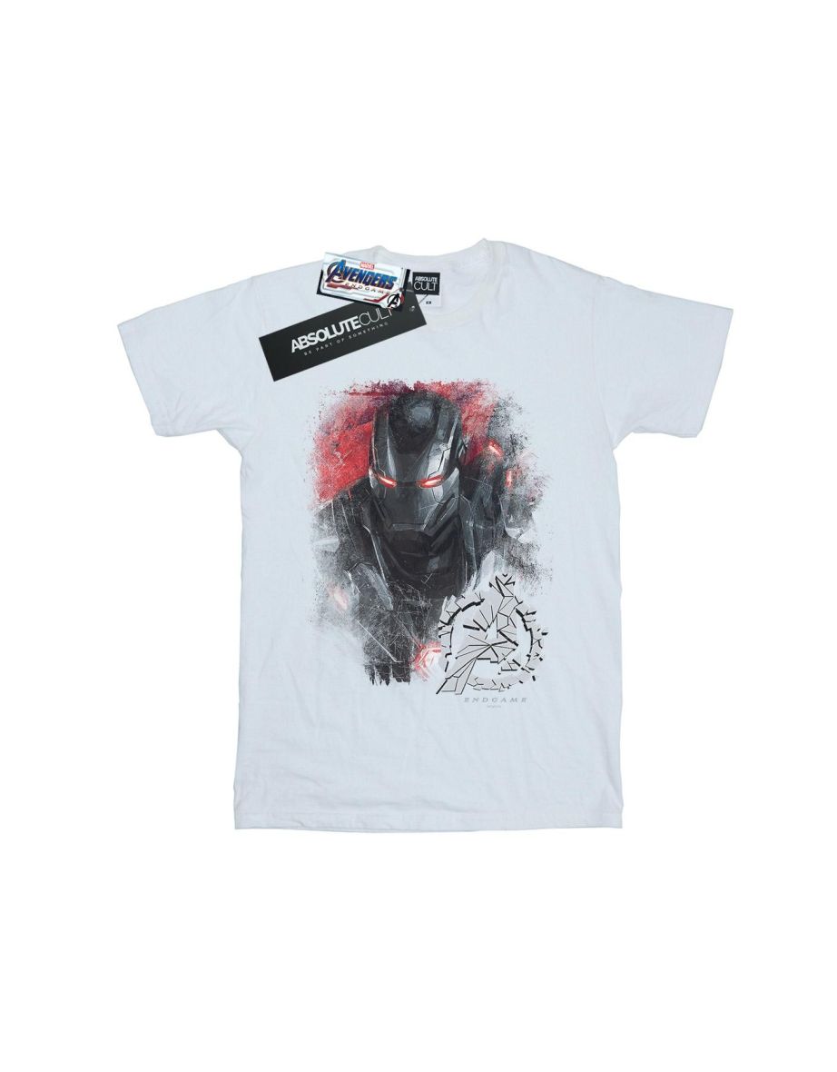 Marvel Boys Avengers Endgame War Machine Brushed T-Shirt - White - 1