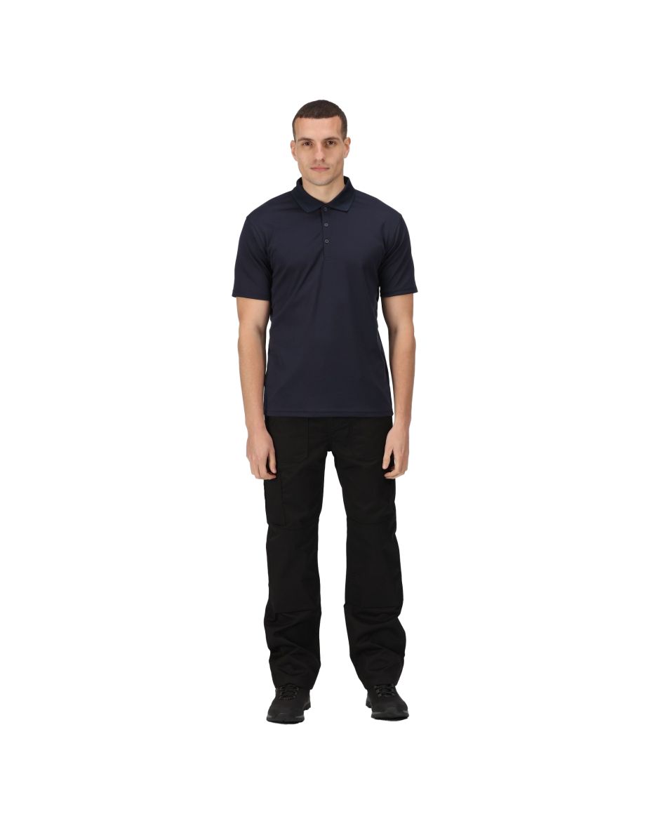 Regatta Mens Pro Moisture Wicking Polo Shirt - Navy