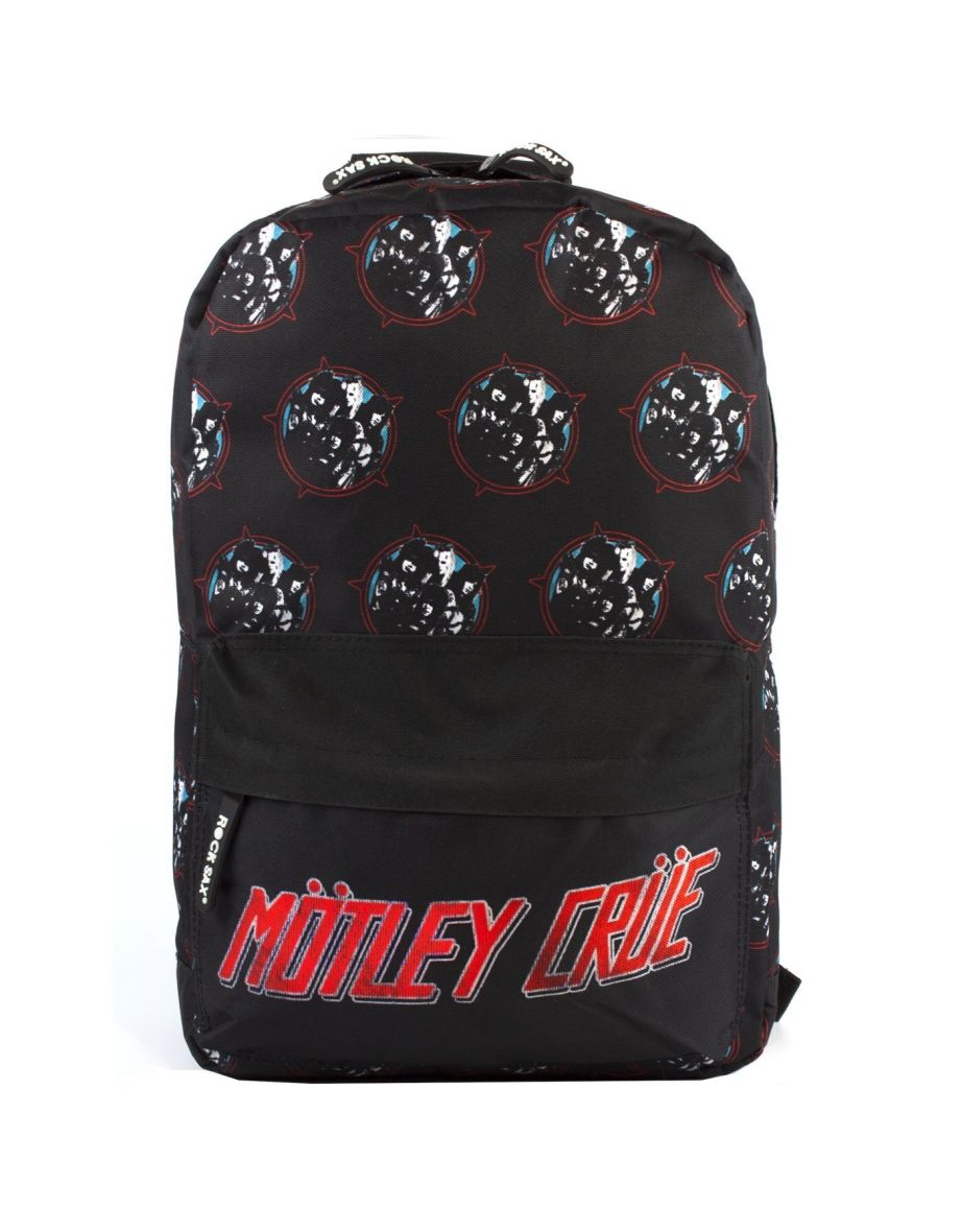 Rock Sax Heavy Metal Power Motley Crue Backpack - Black/Red - 2