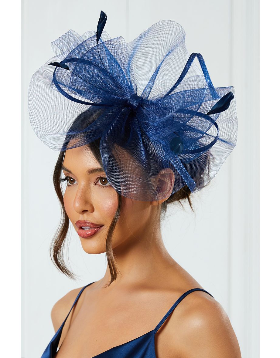 Royal Blue Diamante Headband Fascinator