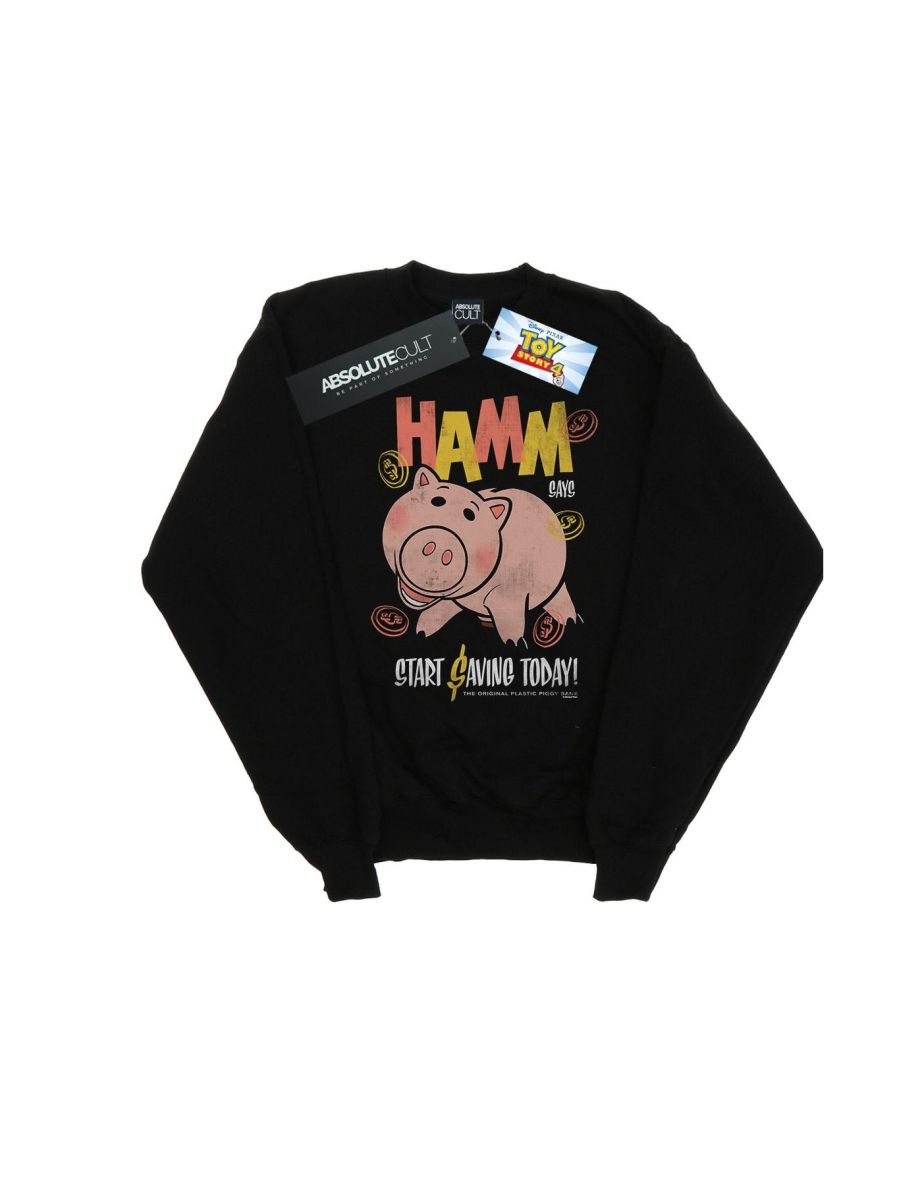 Disney Boys Toy Story 4 Hamm The Piggy Bank Sweatshirt - Black - 1