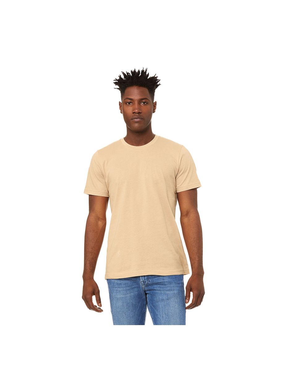 Canvas Unisex Jersey Crew Neck T-Shirt / Mens Short Sleeve T-Shirt - Sand Dune - 3