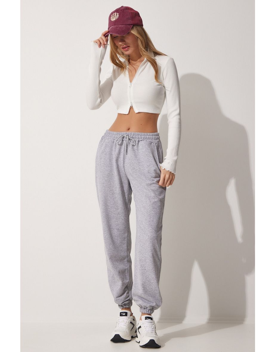 Sweatpants - Gray - Joggers - 4
