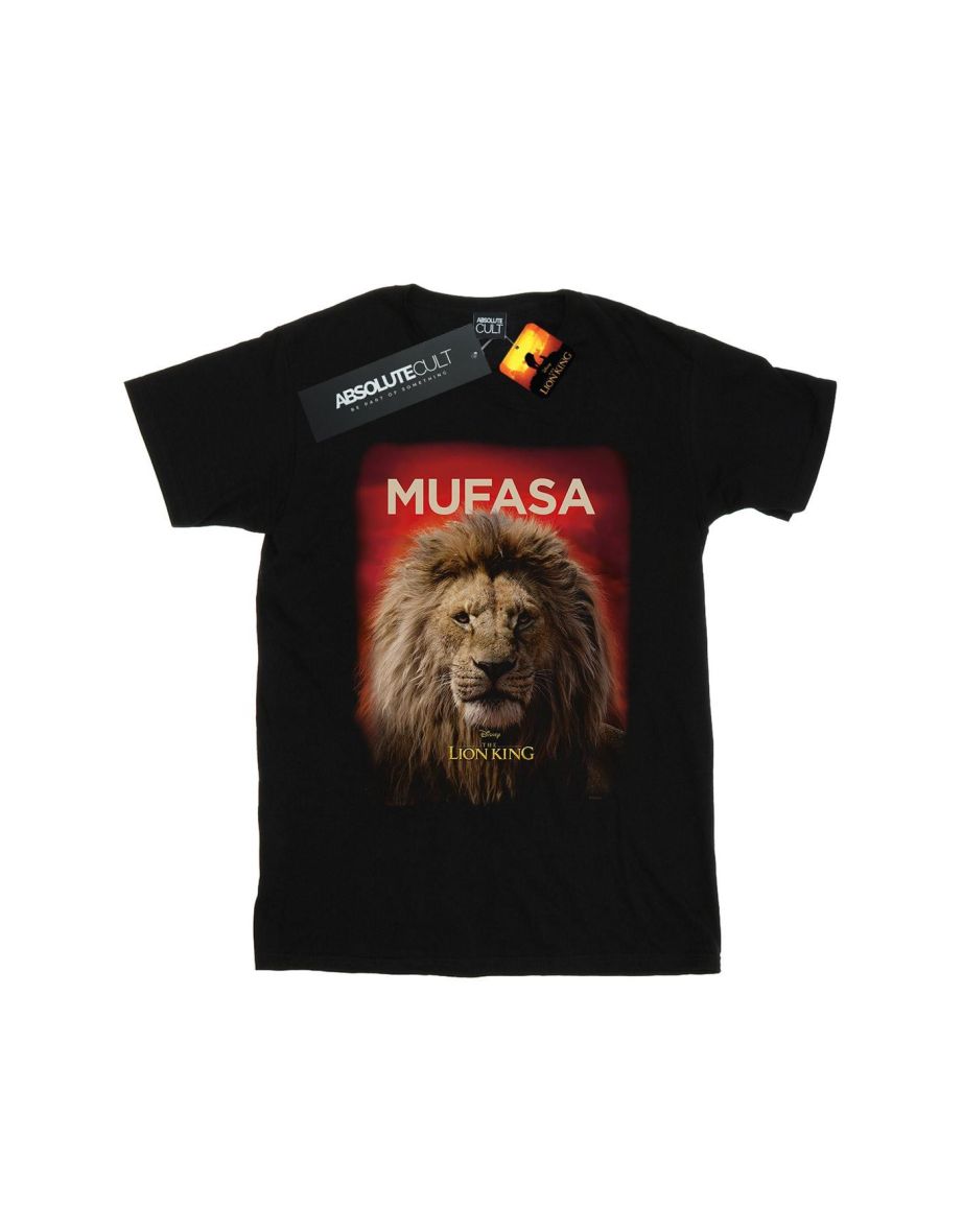 Disney Boys The Lion King Movie Mufasa Poster T-Shirt - Black