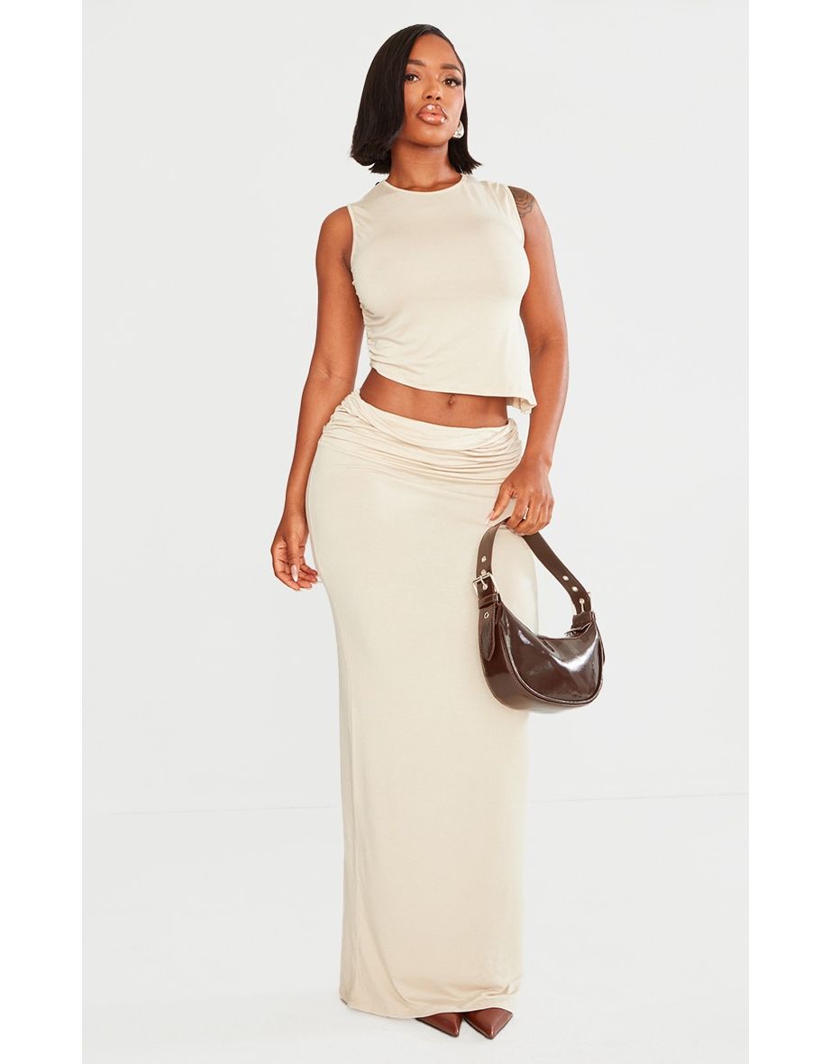 Jersey ruched skirt best sale