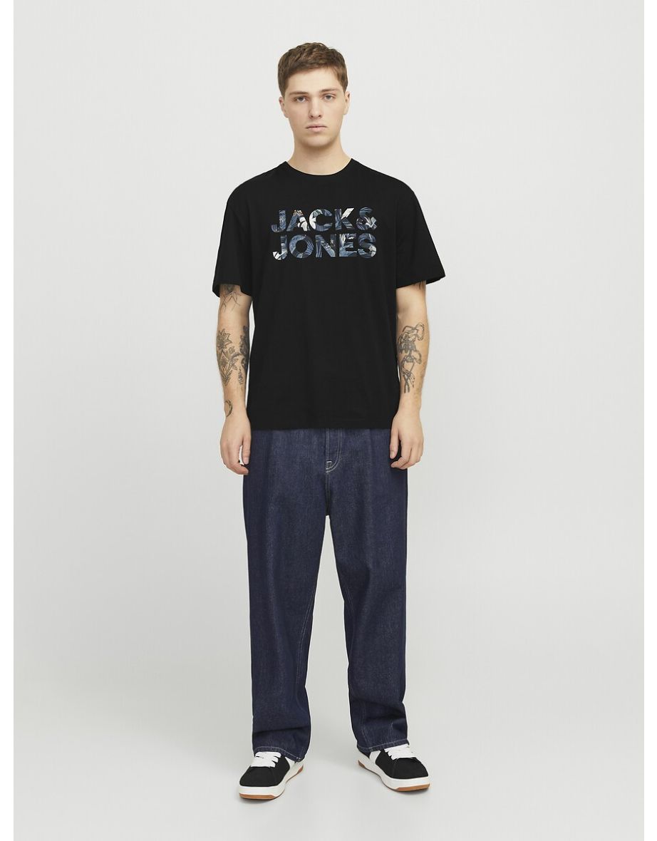 Relaxed T-Shirt with Floral Logo