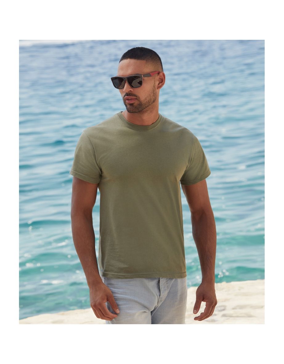 Fruit Of The Loom Mens Original Short Sleeve T-Shirt - Classic Olive - 3