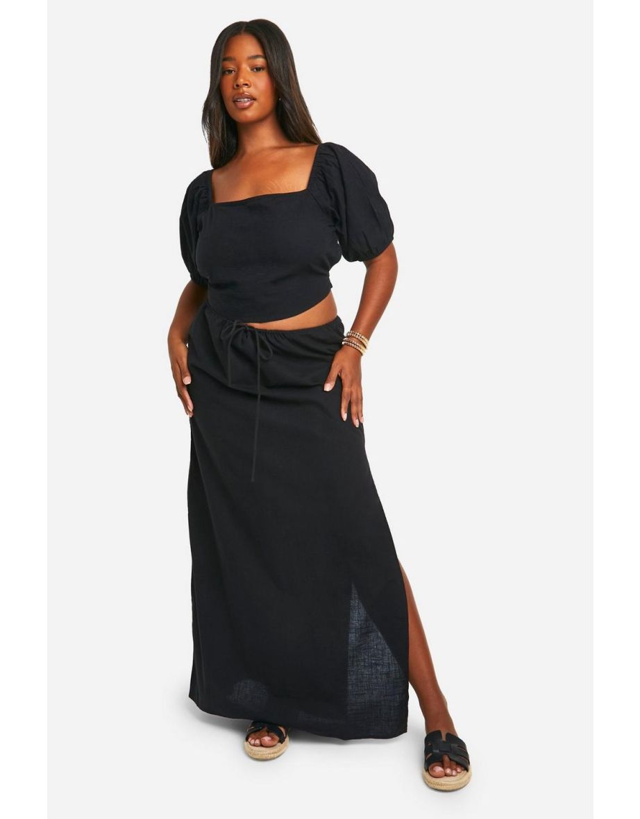 Plus Tie Back Detail Milkmaid Top
