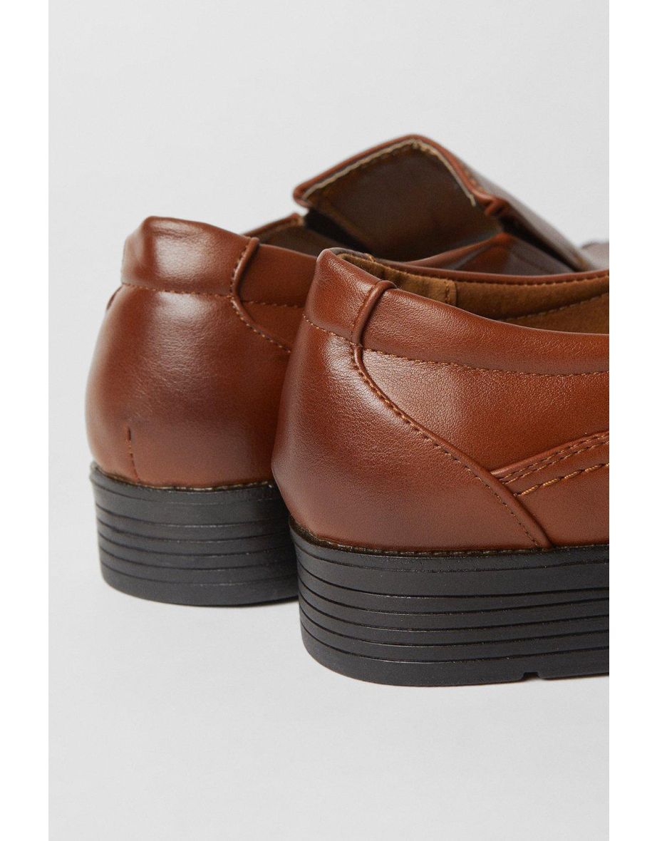 Tan Smart Faux Leather Shoes - 3