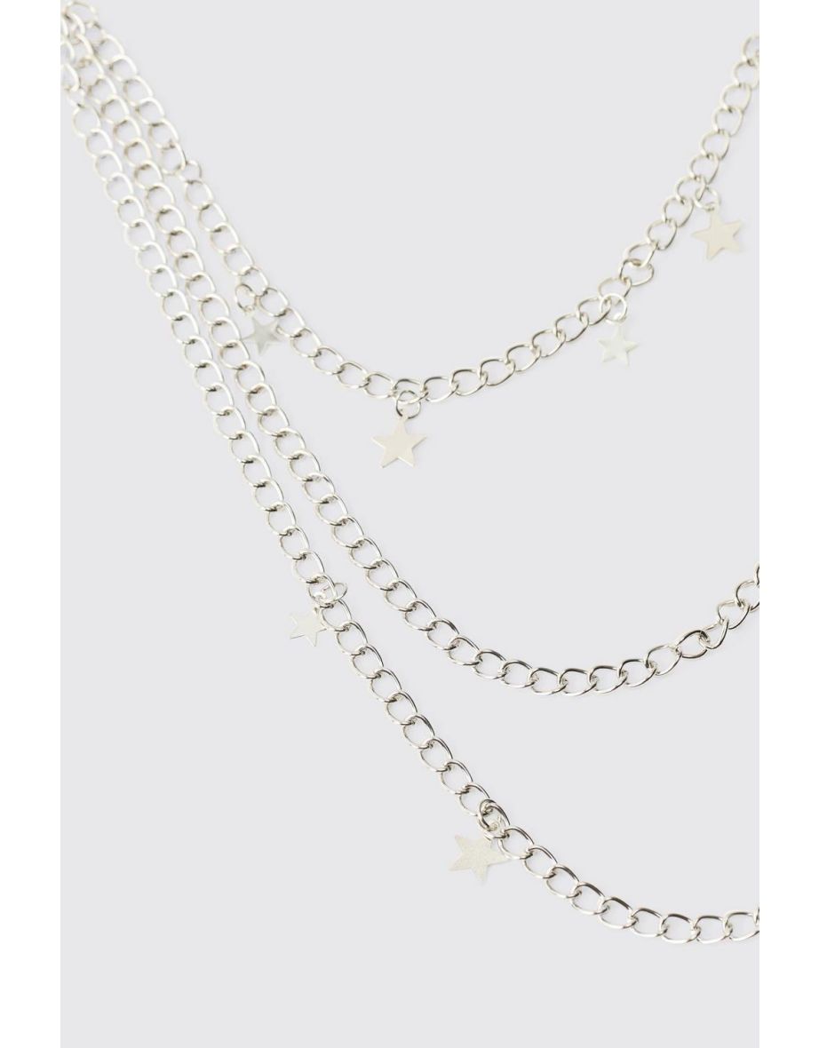 Layered Jean Chain With Stars - 2