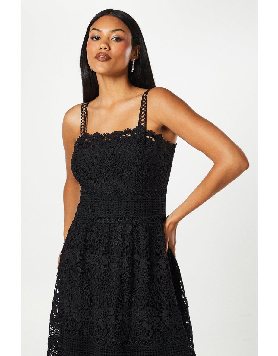 Lace Panelled Midi Dress - 3