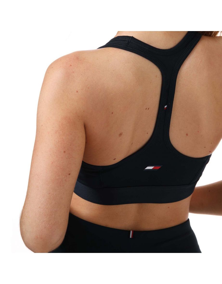 Women's Tommy Hilfiger Sport Medium Support Tape Bra in Blue - 5