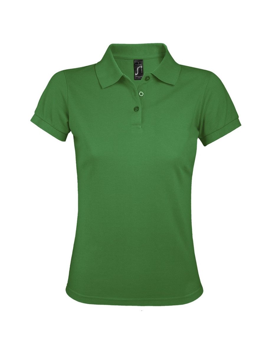 SOLs Womens/Ladies Prime Pique Polo Shirt - Kelly Green