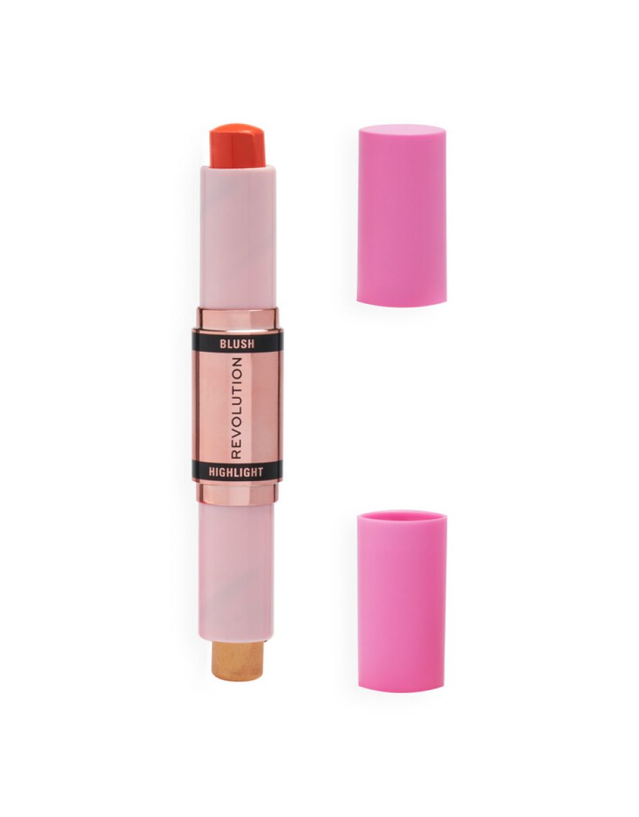 Revolution Blush & Highlight Stick Coral Dew