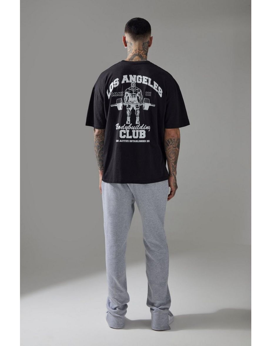 Tall Man Active LA Bodybuilding Club Oversized T-shirt - black - 2