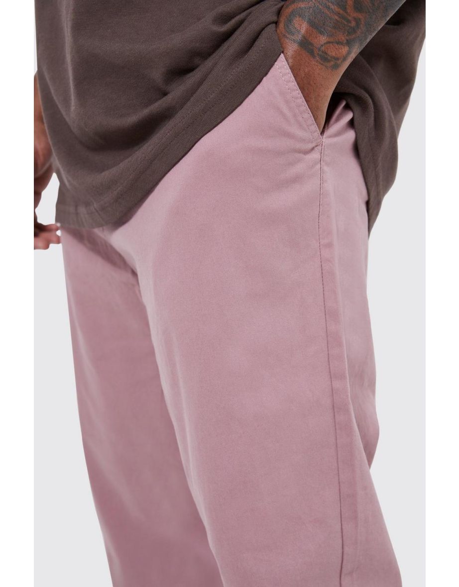 Plus Fixed Waist Stretch Skinny Chino - mauve - 2