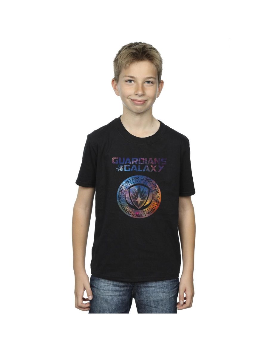 Marvel Boys Guardians Of The Galaxy Stars Fill Logo T-Shirt - Black