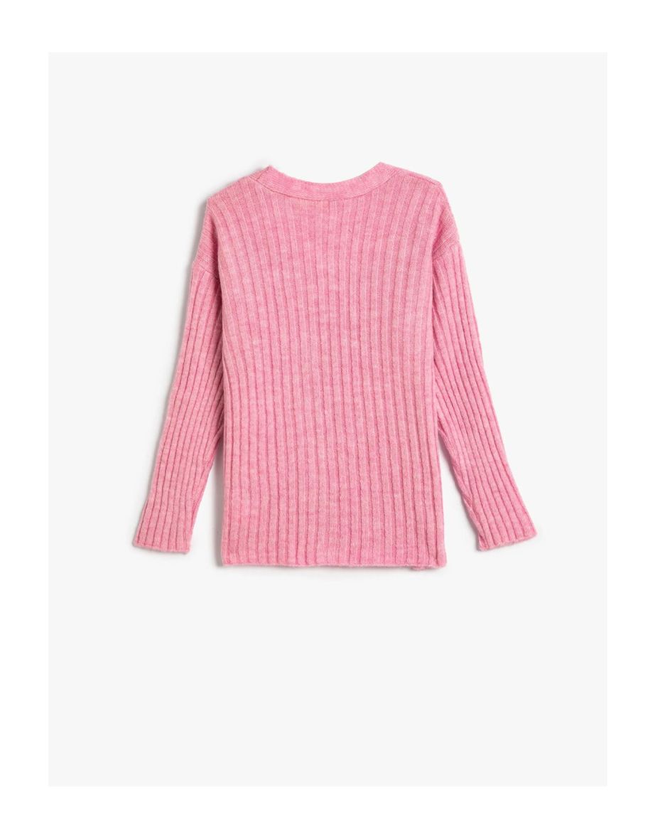Girl Pink Cardigan - 2
