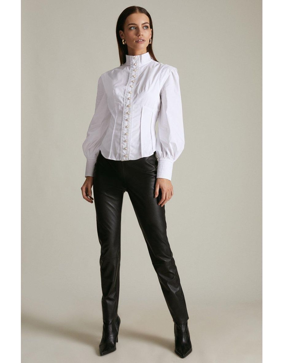 Lydia Millen Petite Stretch Leather Legging