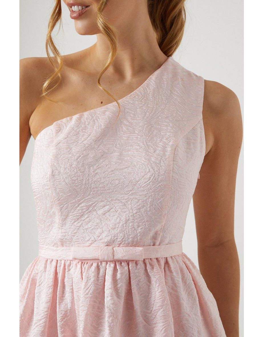 Jacquard Bow Detail Bridesmaids Dress - 3