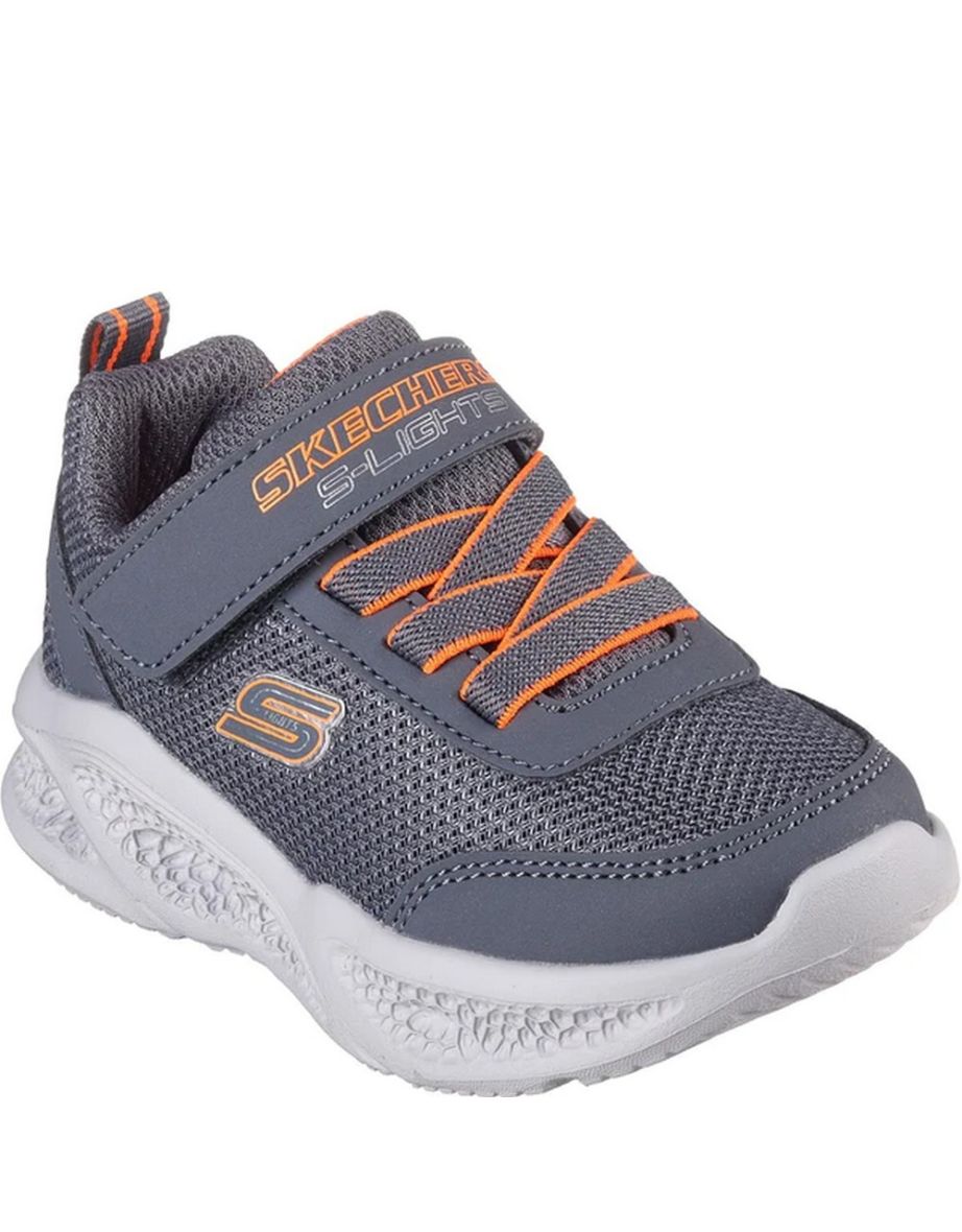 Shop Skechers Boys S Lights Meteor Lights Trainers Charcoal Orange Online in Bahrain VogaCloset