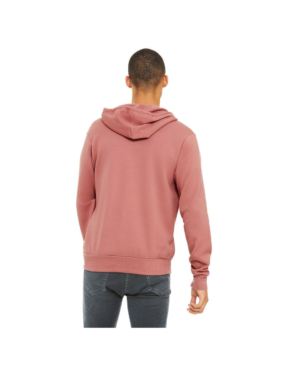 Bella + Canvas Adults Unisex Full Zip Hoodie - Mauve - 3