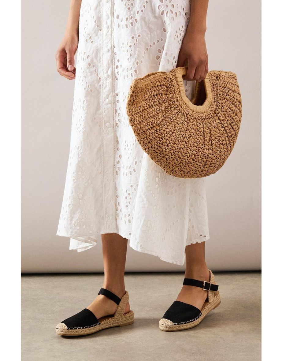 Sylrienne Faux Suede Closed Toe Espadrille Flat Shoes