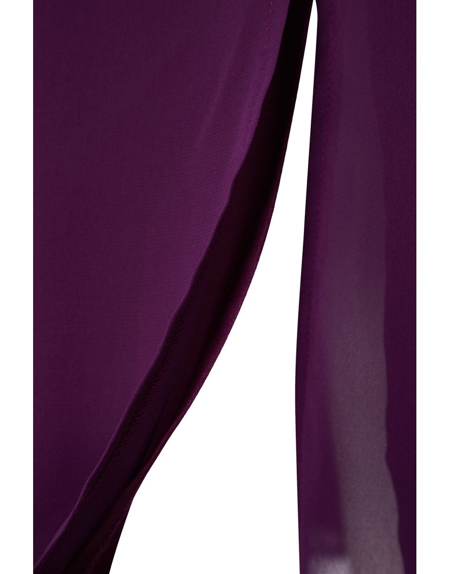 Plus Size Dress - Purple - A-line - 7
