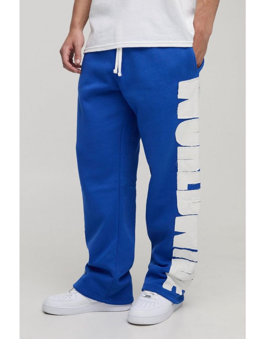 Relaxed Applique Jogger - cobalt