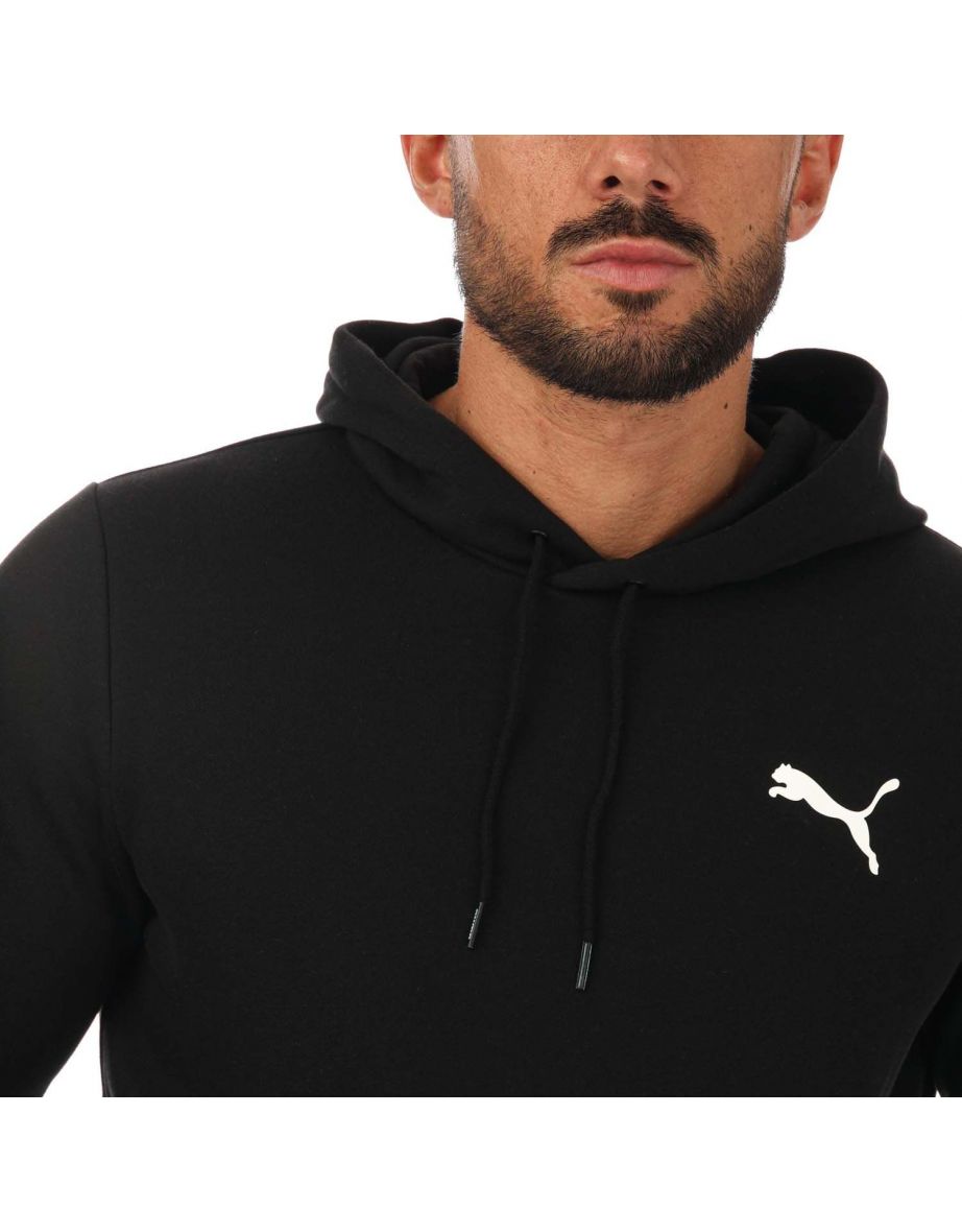 Men's Puma Essentials Small Logo Hoody in Black - 5