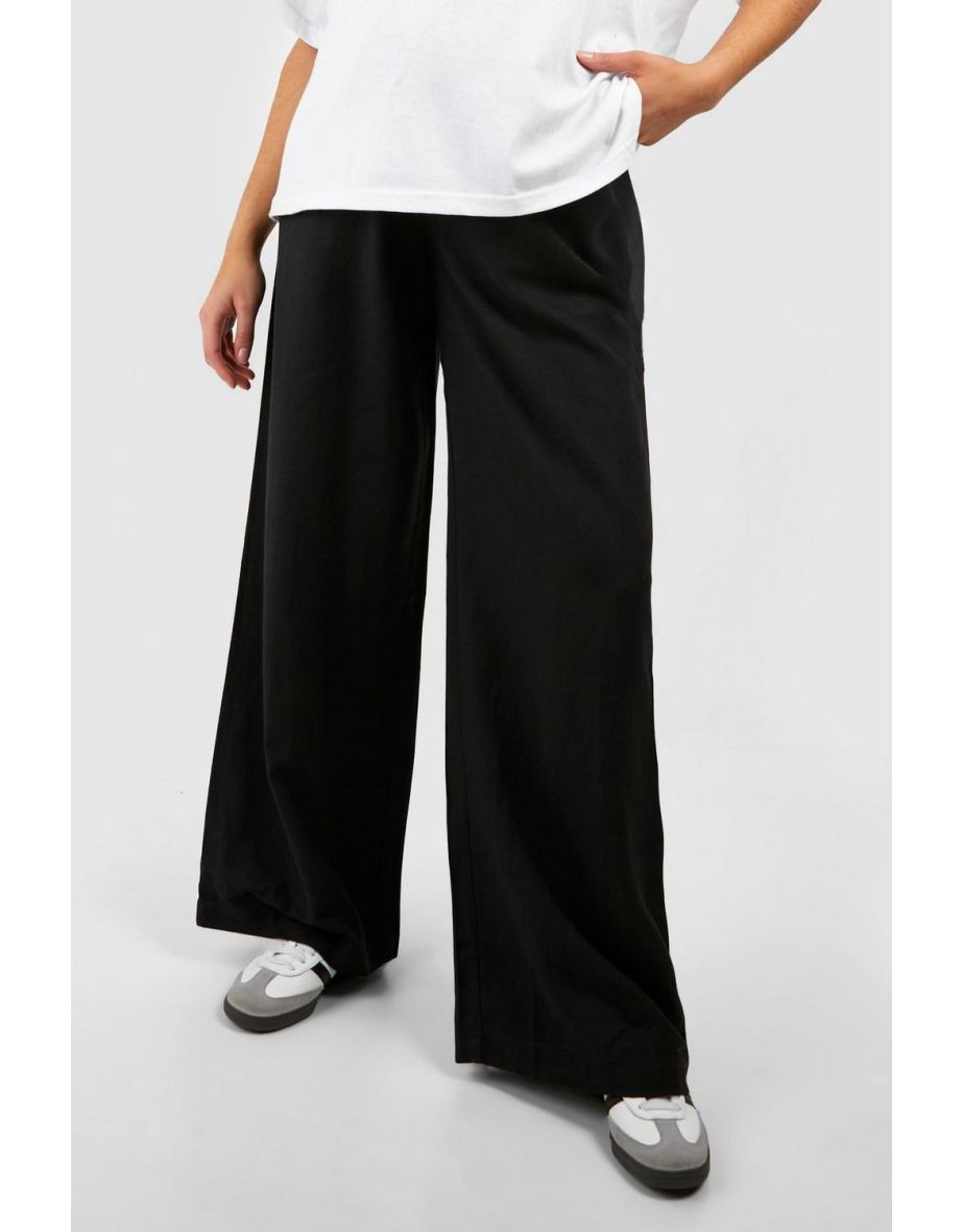 Maternity Linen Culotte Trouser - black - 3