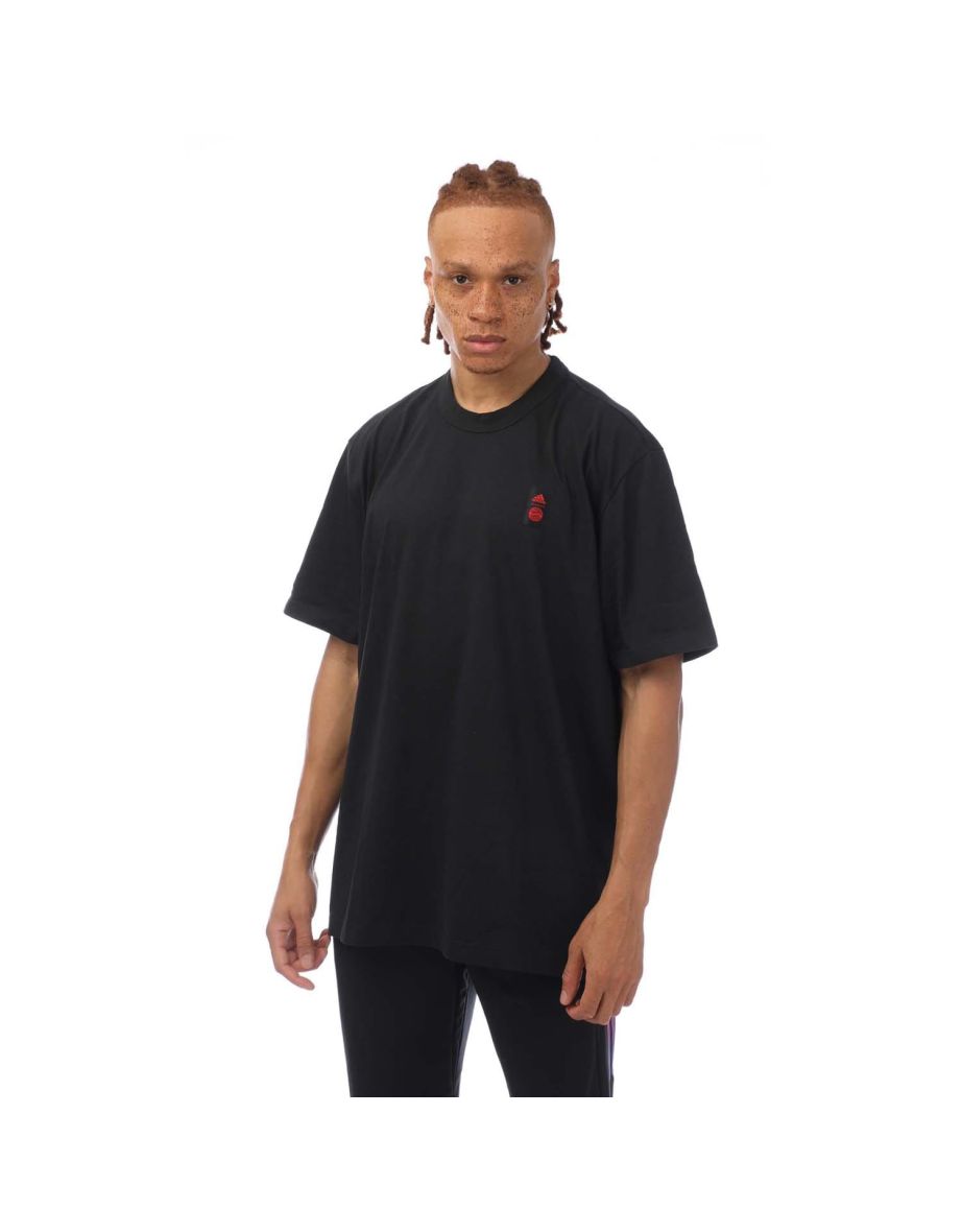 Men's adidas Bayern Munich DNA Lifestyler Heavy Cotton T-Shirt in Black
