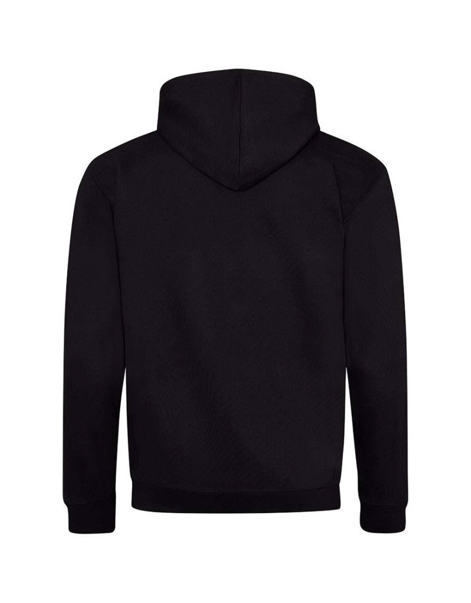 Awdis Mens Varsity Heather Full Zip Hoodie - Jet Black/Heather Grey - 1