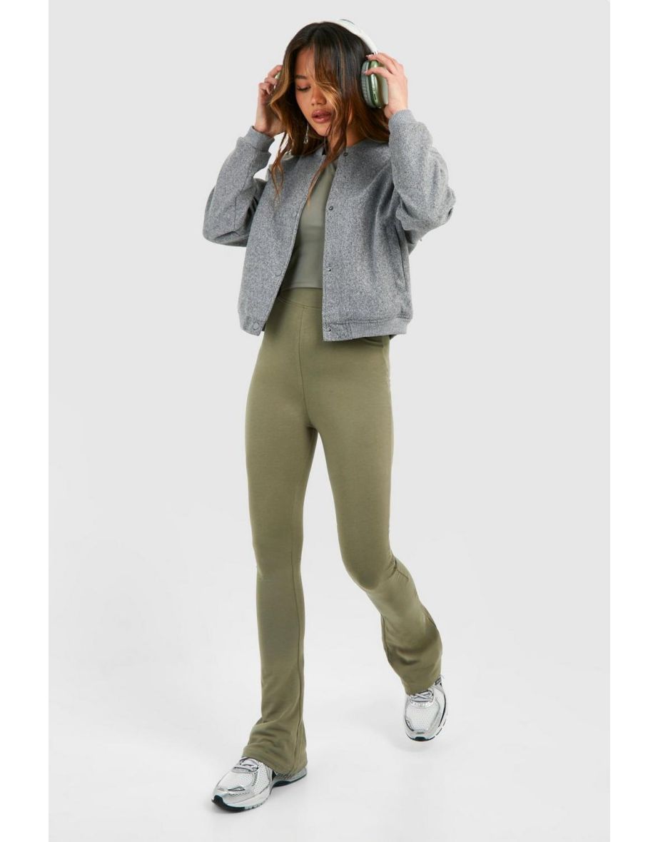 Ruched Bum Booty Boosting Flare - khaki