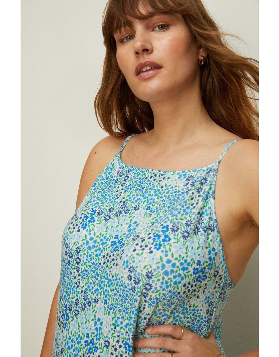 Plus Size Abstract Print Trapeze Maxi Dress - 2