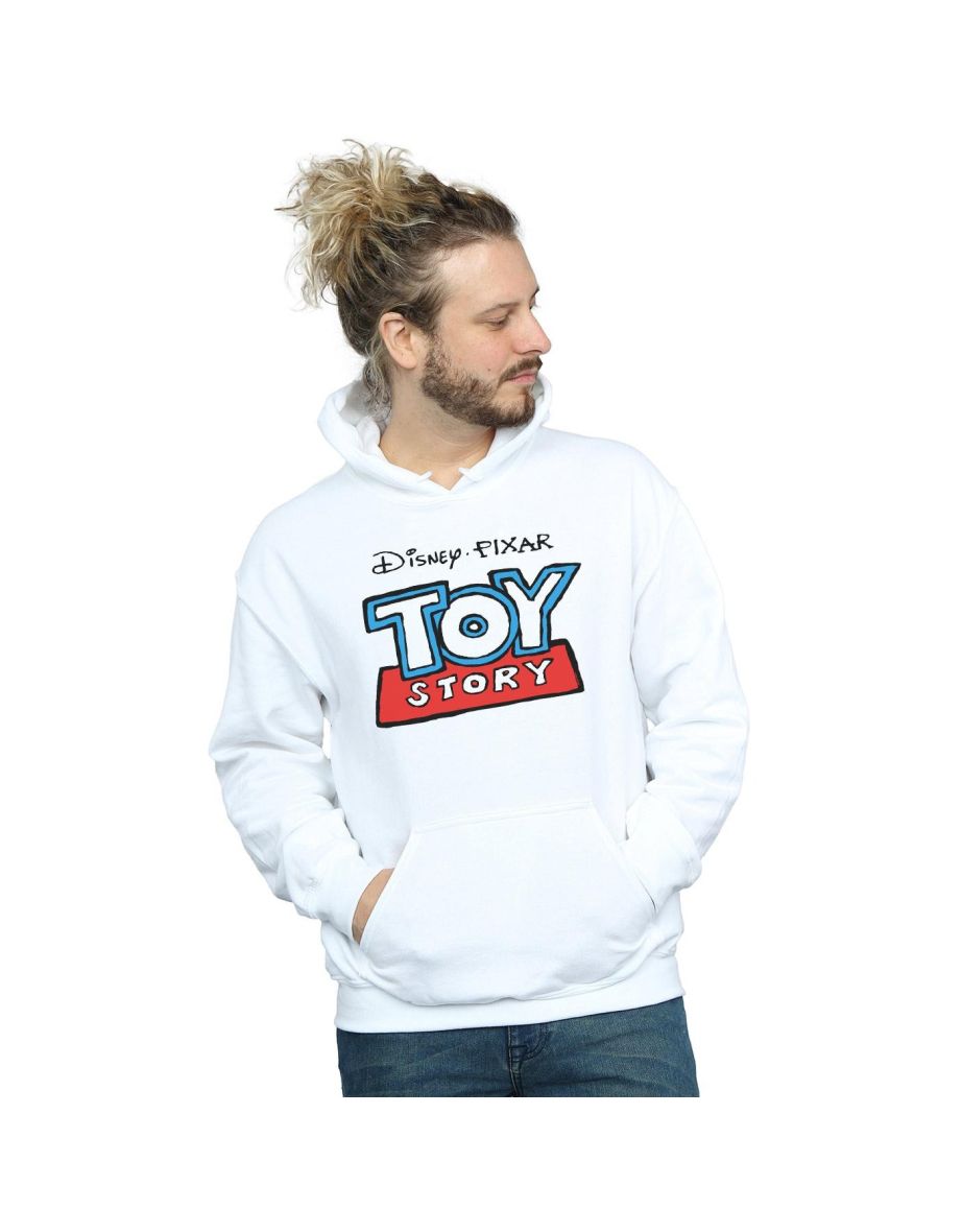 Disney Mens Toy Story Cartoon Logo Hoodie - White - 1