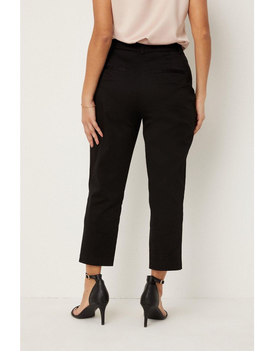 Petite Side Zip Stretch Crop Trousers - 2