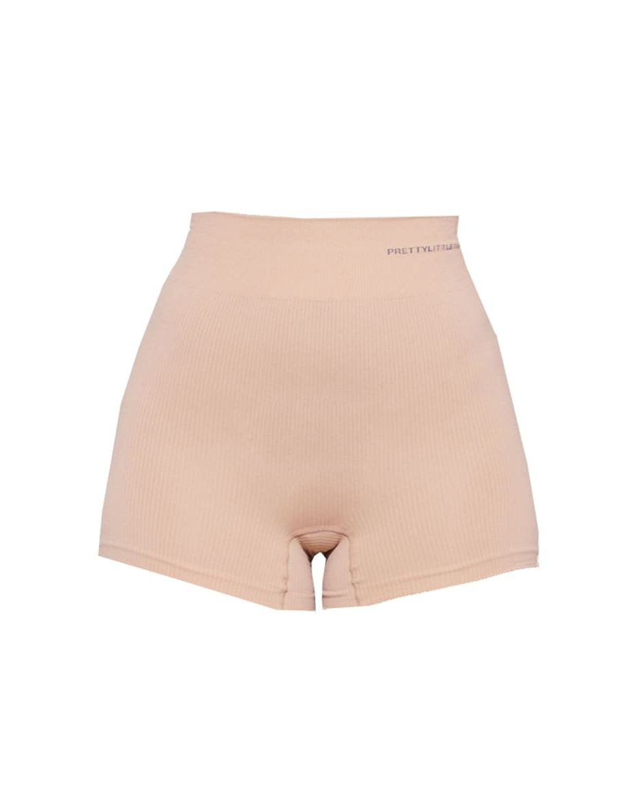 PRETTYLITTLETHING Recycled Nude Seamless Rib Boy Shorts - 4