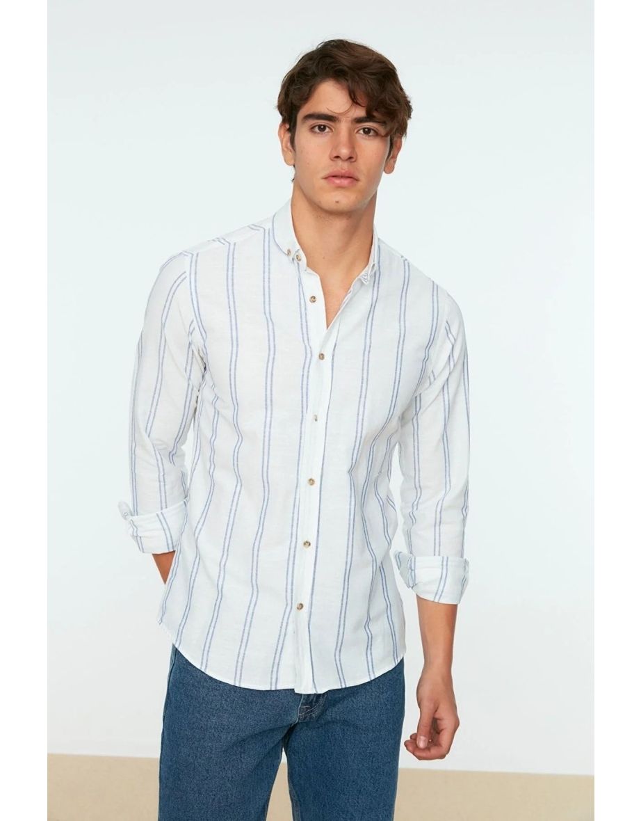 Shirt - White - Slim fit