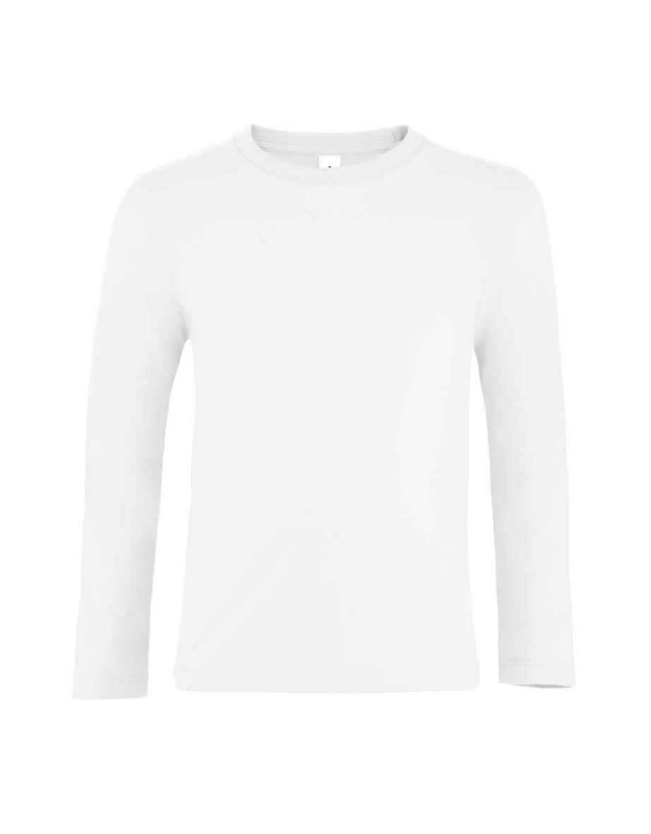 SOLS Childrens/Kids Imperial Long-Sleeved T-Shirt - White