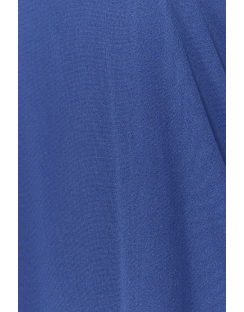 Saks Straight Cut Halter Neck Mini Chiffon Lined Woven Dress - 7