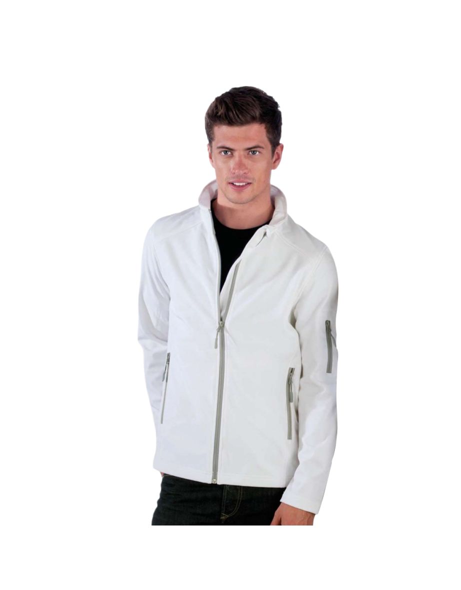 Kariban Mens Contemporary Softshell 3 Layer Performance Jacket - White