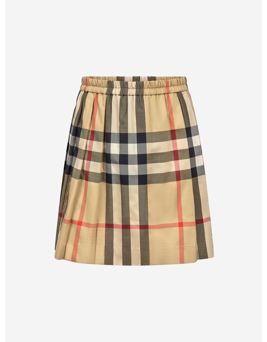 Burberry KIDS checked MINI PEARL skirt with side zip girls - Glamood Outlet