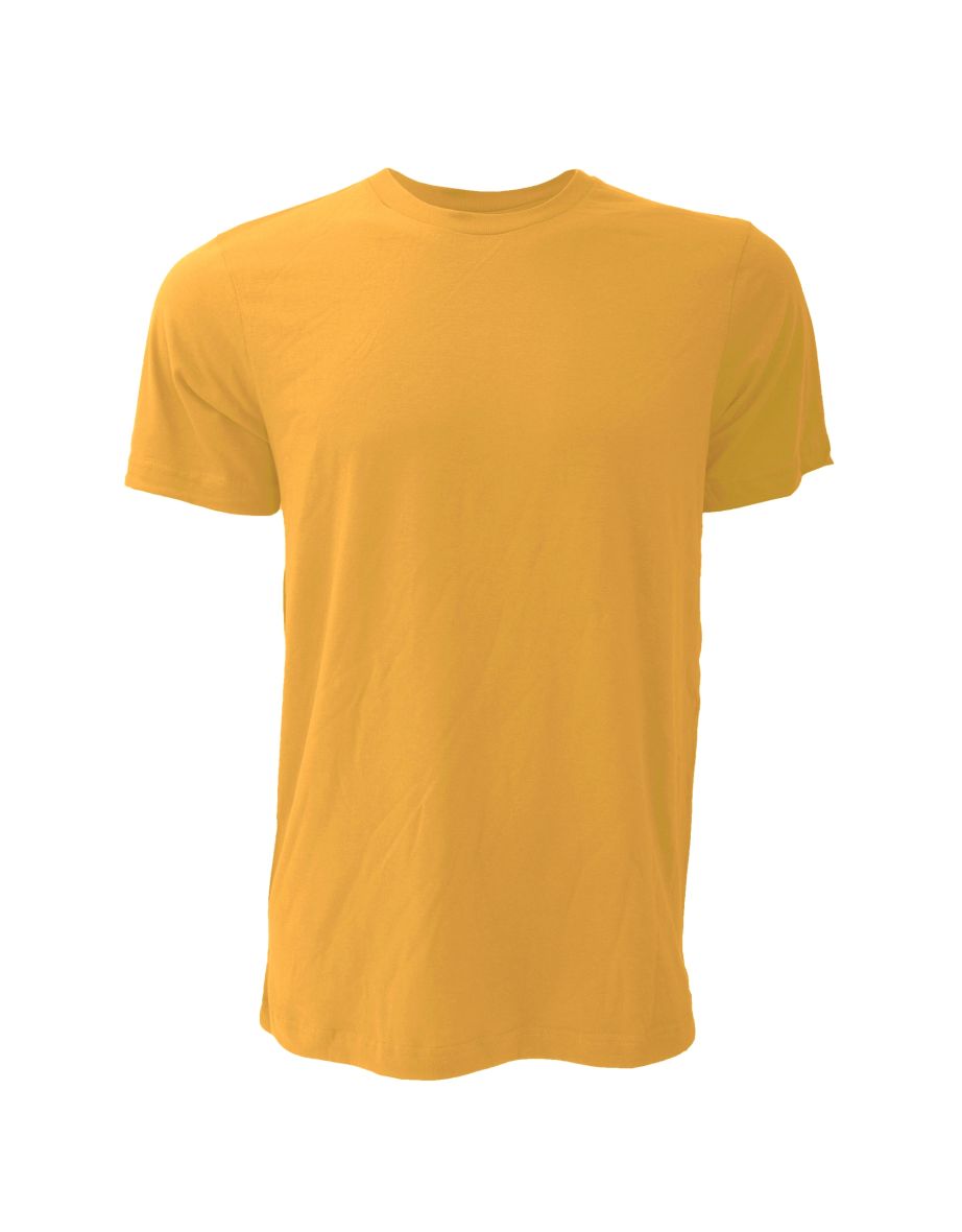 Canvas Unisex Jersey Crew Neck T-Shirt / Mens Short Sleeve T-Shirt - Mustard