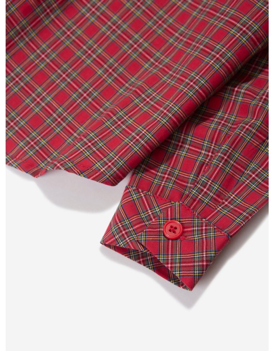 Boys Tartan Shirt in Red - 4