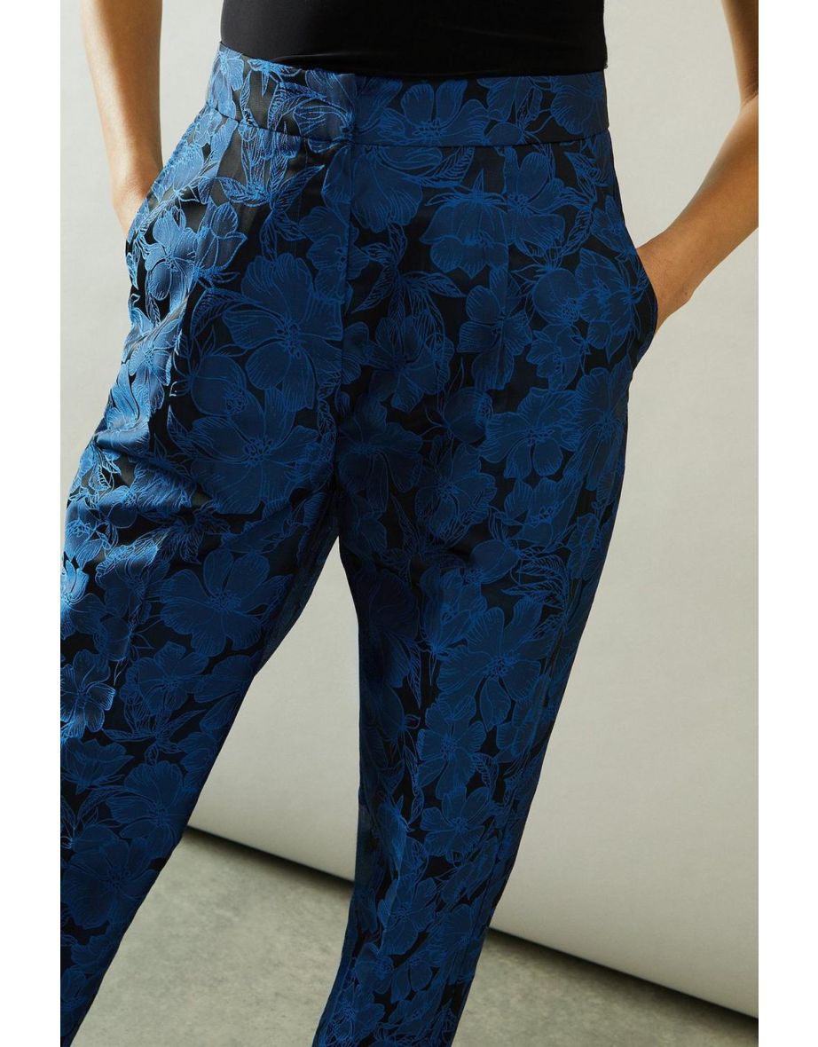 Floral Jacquard Tapered Trouser - 3